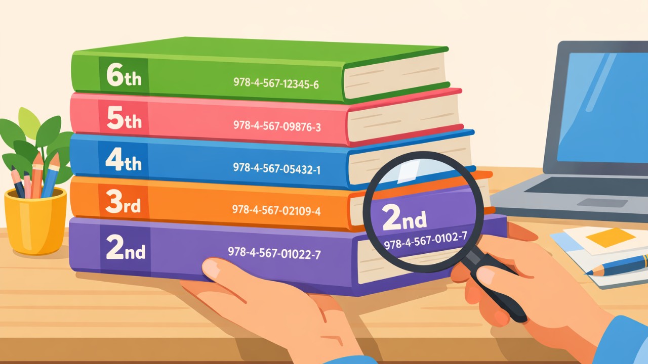 机の上に積まれた看護の教科書