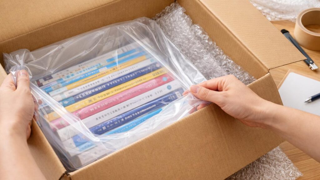 宅配買取の梱包手順イメージ