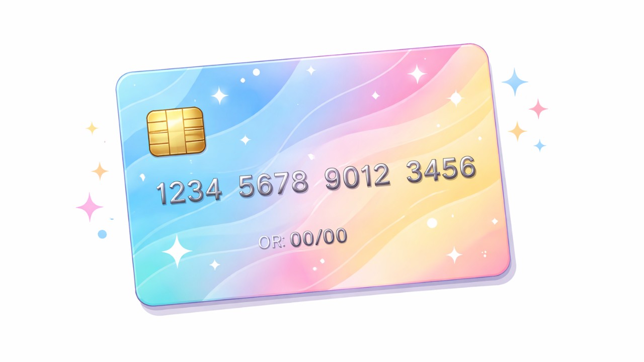 プリペイドカード風のイラスト